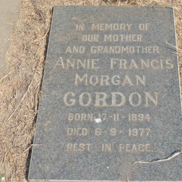 GORDON Annie Francis Morgan 1894-1977 :: GORDON Alexander Joseph -1974