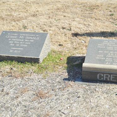 GREER Joseph Victor -1937 &amp; Lillie -1958 :: McDONALD George -1920