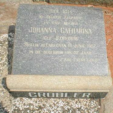 GROBLER Johanna Catharina nee STRYDOM -1952