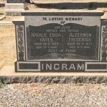 INGRAM Algernon Frederick 1877-1950 &amp; Natalie Erica YATES 1889-1959