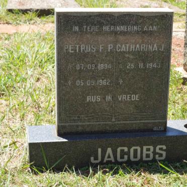 JACOBS Petrus F.P. 1894-1962 :: JACOBS Catharina J. 1943-