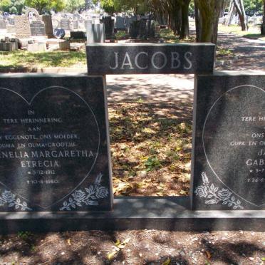 JACOBS Jan Gabriel 1907-1983 &amp; Cornelia Margaretha Etrecia 1912-1980