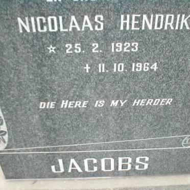 JACOBS Nicolaas Hendrik  1923-1964