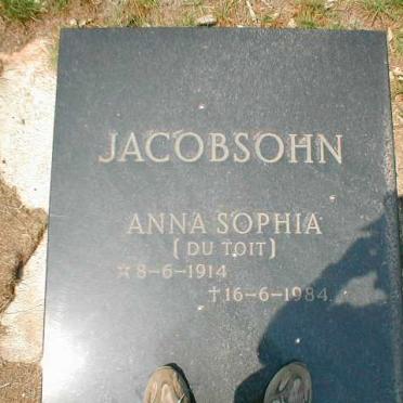 JACOBSOHN Kurt Jacob 1911-1999 &amp; Anna Sophia DU TOIT 1914-1984