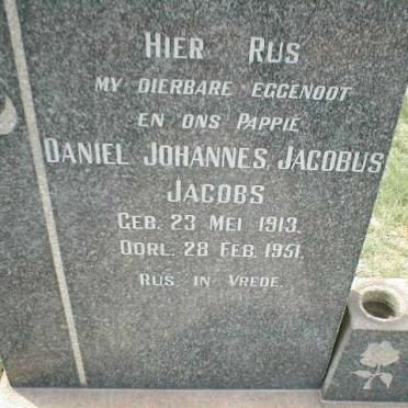 JACOBS Daniel Johannes Jacobus 1913-1951