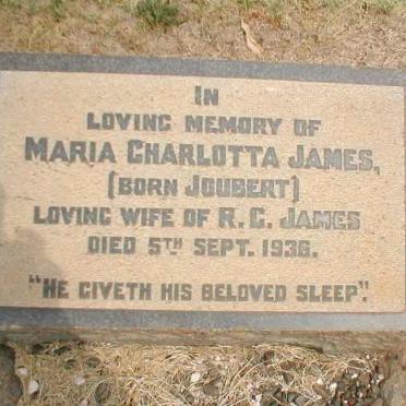 JAMES Maria Charlotta nee JOUBERT -1936