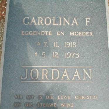 JORDAAN Carolina F. 1918-1975