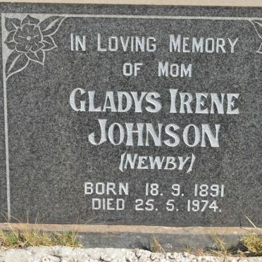 JOHNSON Gladys Irene nee NEWBY 1891-1974