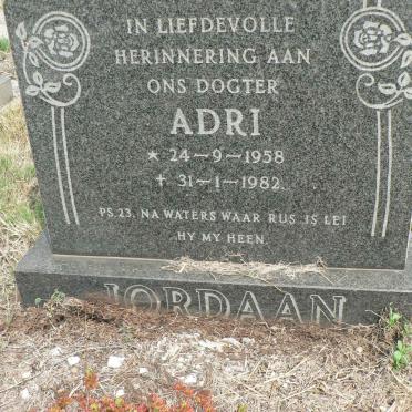 JORDAAN Adri 1958-1982