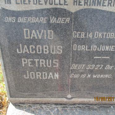 JORDAN David Jacobus Petrus 1888-1954 &amp; Daniel Johannes PARSONS 1896-1951