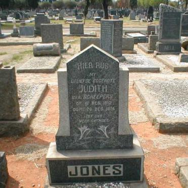 JONES Judith nee SCHEEPERS 1910-1951