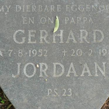 JORDAAN Gerhard 1952-1982