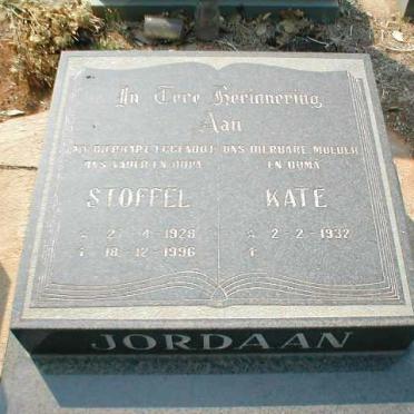 JORDAAN Stoffel 1928-1996 &amp; Kate 1932-