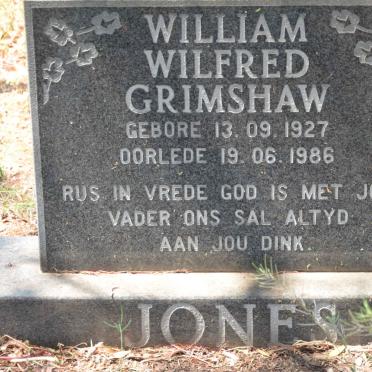 JONES William Wilfred Grimshaw 1927-1986