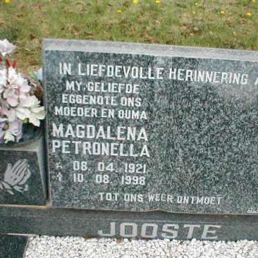 JOOSTE Magdalena Petronella  1921-1998
