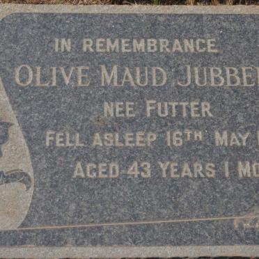 JUBBER Olive Maud nee FUTTER -1954