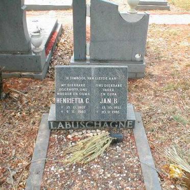 LABUSCHAGNE Jan B. 1922-1986 &amp; Henrietta C. 1927-1985