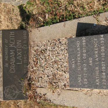 LAXTON Arthur Lawrence 1907-1994 &amp; May SUTHERLAND 1912-1980 :: LAXTON Graham Keith 1940-1940