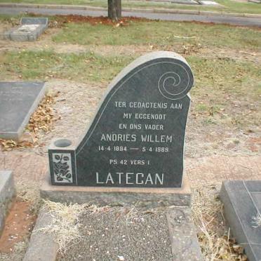 LATEGAN Andries Willem 1894-1969