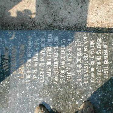LABUSCHAGNE Johannes Gerhardus 1949-1996