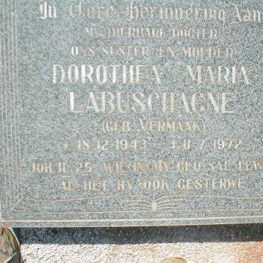 LABUSCHAGNE Dorothea Maria nee VERMAAK 1943-1972