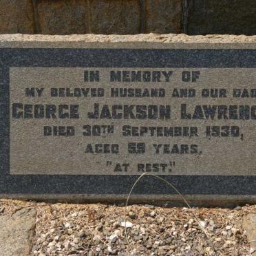 LAWRENCE George Jackson -1930