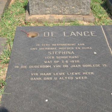 LANGE Stephina, de nee SCHOEMAN -1970