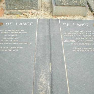 LANGE Johannes Hendrik Benjamin, de -1968 &amp; Stephina SCHOEMAN  -1970