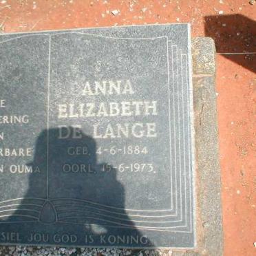 LANGE Anna Elizabeth, de 1884-1973
