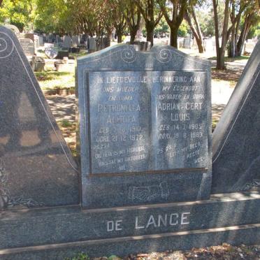 LANGE Adrian Gert Louis, de 1905-1963 &amp; Petronella Aletta 1910-1972