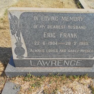 LAWRENCE Eric Frank 1904-1965