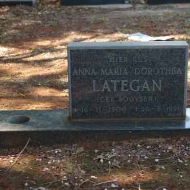 LATEGAN Anna Maria Dorothea nee BOOYSEN 1900-1991