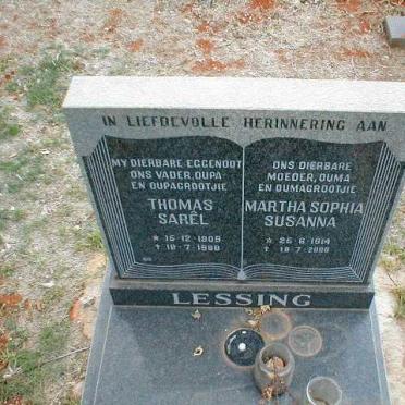 LESSING Thomas Sarêl 1909-1988 &amp; Martha Sophia Susanna 1914-2000