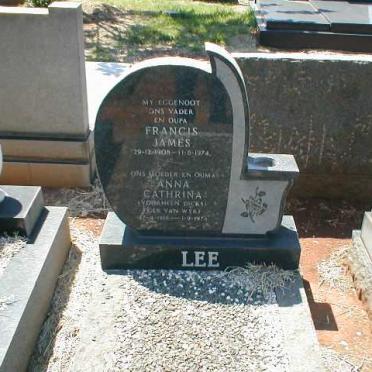 LEE Francis James 1908-1974 &amp; Anna Cathrina DICKS nee VAN WYK 1916-1974