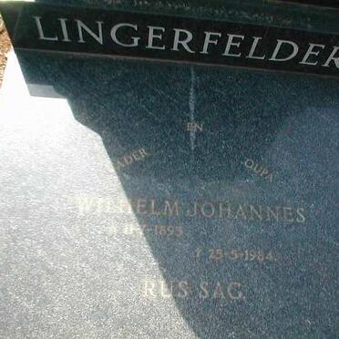 LINGERFELDER Wilhelm Johannes 1893-1984