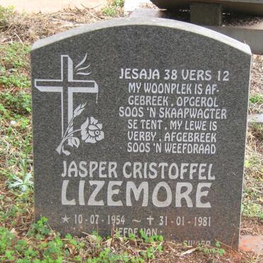 LIZEMORE Jasper Christoffel 1954-1981