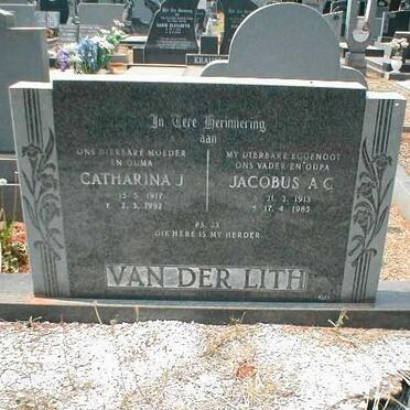 LITH Jacobus A.C., van der 1913-1985 &amp; Catharina J. 1917-1992