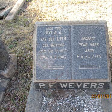 LITH Hyla J., van der nee WEYERS 1917-1937 :: P.F. WEYERS