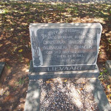 LIEVAART Bartholomeus Cornelis 1905-1963 &amp; Christina NIJBAKKER 1903-1963