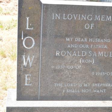 LOWE Ronald Samuel 1937-1985
