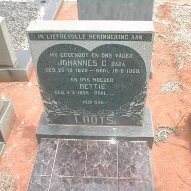 LOOTS Johannes C. 1922-1969 &amp; Bettie 1935 -
