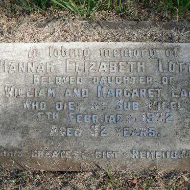 LOTTER Hannah Elizabeth -1932