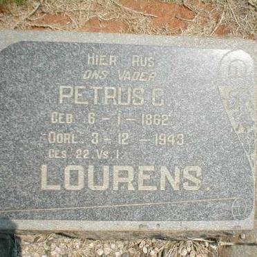 LOURENS Petrus C. 1862-1943
