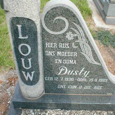 LOUW Dusty 1930-1989