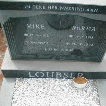 LOUBSER Mike 1912-1979 &amp; Norma 1912-1992