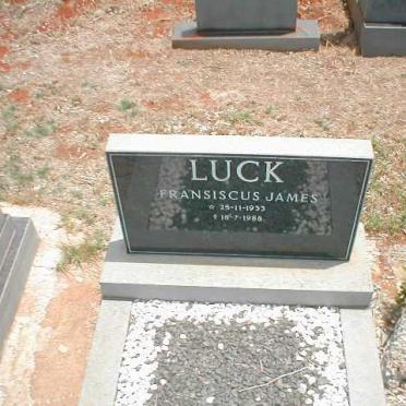 LUCK Fransiscus James 1933-1988