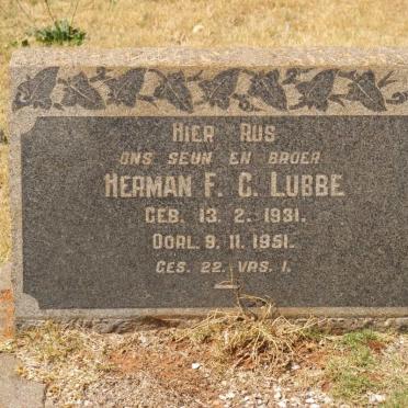 LUBBE Herman F.C. 1931-1951