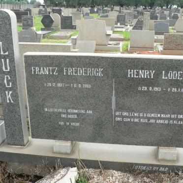 LUCK Henry Lodewyk 1913-1973 :: LUCK Frantz Frederick 1937-2003