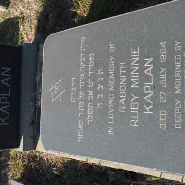 KAPLAN Rabonith Ruby Minnie -1964