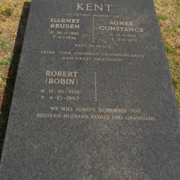 KENT Garnet Reuben 1882-1938 :: KENT Agnes Constance 1892-1972 :: KENT Robert 1926-1992